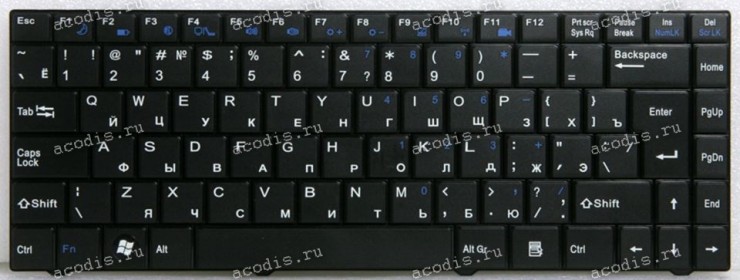 Keyboard Advent ROMA C900, 1000, 1001, 2000, 2001, 3000, 4000, GigaByte E1500 (V021928AK3, 71GI50242-00, 71AI50082-10, 71GI50452-00) чёрная матовая русифицированная