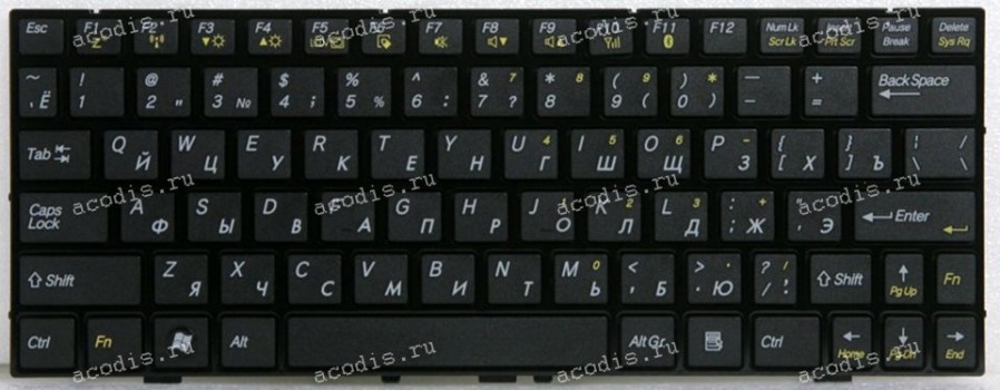 Keyboard Gigabyte T1000 Touch Note чёрная матовая русифицированная (V103645AS2, 2Z703-RU100-S11170292)
