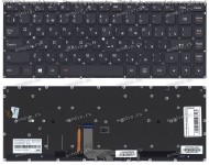 Keyboard Lenovo 900-13ISK, 900-13ISK2, 900S-13ISK2, Yoga 4 Pro, Yoga 900 с подсветкой (SN20H56001, PK130YV3A07, LCM15A5, VB-056071, 102-015A5LHD01) (Black/Matte/RUO) чёрная матовая русифицированная