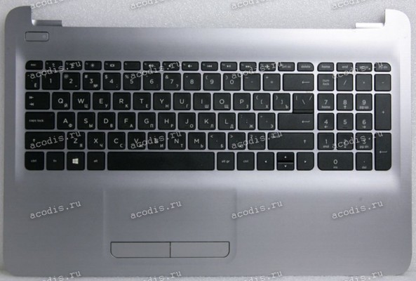 Keyboard HP 15-ay068ur серебристый, русифицированная (AP1O2000321, PK131O22A05, 7J1670)+Topcase