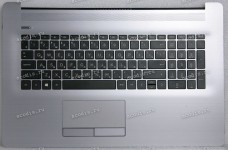 Keyboard HP ProBook 470 G7, 17-by, 17-ca серебристый металлик чёрная русифицированная БЕЗ подсветки (L91025-251, L20192-251, L22750-251,L88728-251,  6037B0144622, 6037B0144722, 2B-ABK16I600, 2B-ABK161600, ABK16I610, 2B-ABK161610, L81042-251, L83727-251, L