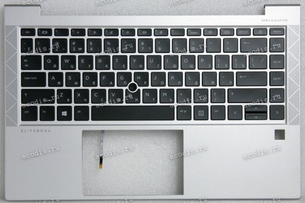 Keyboard HP EliteBook 745 G7, 745 G8, 840 G7, 840 G8, 845 G7, 845 G8 (M15209-251, M44364-251, 6070B1707701, 6037B0162022, 6070B1707704, L87608-251, SG-A2150-XAA, SG-A2140-XAA, 6037B0161922, L87609-251, HPM19F83SU6930, 6037B0163922) чёрная матовая в серебр