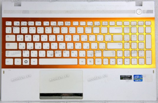 Keyboard Samsung NP300V5A-S1A белая с медной подложкой, русифицированная (BA75-03246C, CNBA590311)+Topcase