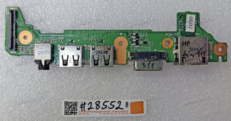 USB & Audio & VGA & RJ-45 board HP Compaq Mini 311C (p/n DA0FP6PI6E0) REV E