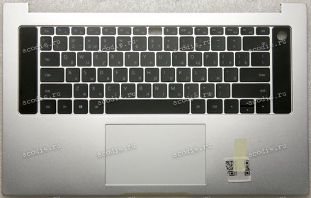 Keyboard Huawei Honor MagicBook PRO 7NM HLYL-WFQ9 серебристая, русифицированная (02354BTG , 2H-BCQRUH80121, CGH37H97TC0030, SB971D-12H OH N, TEE37H97TC0030)+Topcase