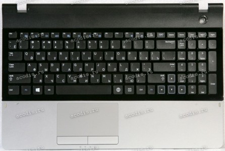 Palmrest Samsung NP300E5A чёрная матовая с НЕРАБОЧЕЙ BAD клавиатурой (BA75-03405C)