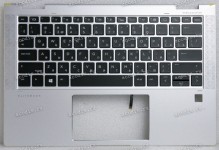 Keyboard HP EliteBook x360 1030 G3 (L31882-251, L31883-251, L31082-251, L31083-251, JTE 45Y0PTATP00, PMXAEY0P7010100390022, 2B-BB916Q110, CNYAEY0P70011093110NG, HPM16A63SUJ920, L10857-251, )+Topcase чёрная матовая в серебристом топкейсе русифицированная с