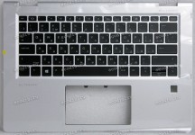 Keyboard HP EliteBook x360 1030 G2 (920484-251, 929985-251, 6070B1063801, 904507-251, HPM16A63SUJ930, 6037B0128122, 102-016A6LHE01, 926608-251, HPM16A63SUJ9301, 6037B0131122)+Topcase чёрная матовая в серебристом топкейсе русифицированная с подсветкой HPI