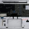 Keyboard HP EliteBook x360 1030 G2 (920484-251, 929985-251, 6070B1063801, 904507-251, HPM16A63SUJ930, 6037B0128122, 102-016A6LHE01, 926608-251, HPM16A63SUJ9301, 6037B0131122)+Topcase чёрная матовая в серебристом топкейсе русифицированная с подсветкой HPI