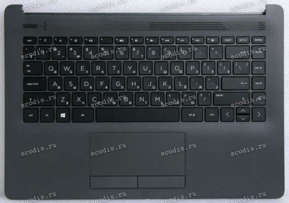 Keyboard HP 240 G7 (L44060-251, 6070B1306305, L15600-251, L23239-251, 6037B0145722, SB550A-73H0, 2H1719-05330D) русифицированная чёрная матовая в тёмном топкейсе SPS-TOP COVER DAS W/TP W/KB JTB RUSS