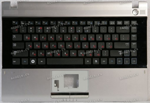 Keyboard Samsung NP-RV420 чёрная клавиатура, серый топ (BA75-02860A)+Topcase