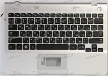 Keyboard Samsung NP305U1A + topcase (p/n: BA75-03302C, BA75-03558C) (Black-Silver/Matte/RUO) чёрная в серебристом топкейсе