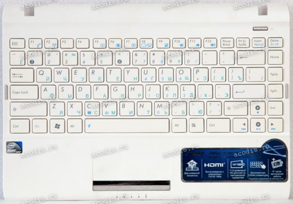 Keyboard Asus eeePc 1225C, 1225C белый русифицированная (13GOA3M8AP011-10, 13NA-3MA1G11)+Topcase
