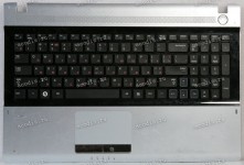 Keyboard Samsung NP-RV511, NP-RМ515 чёрная в сером, русифицированная (BA75--3111D, CNBA590294)+Topcase