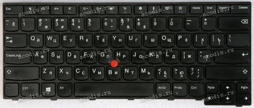 Keyboard Lenovo ThinkPad E470 чёрная матовая, русифицированная (01AX094, SN20K93258)