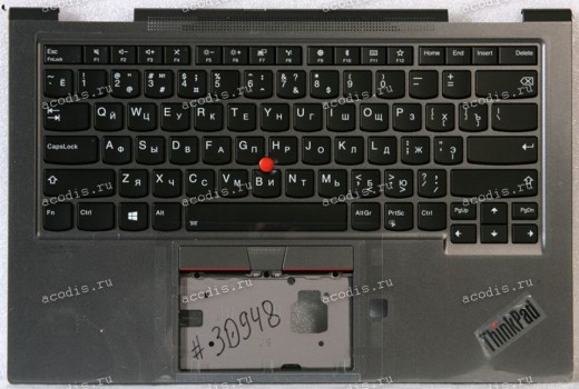 Keyboard Lenovo X1 Yoga 4th Gen черная матовая русифицированная (5M10V24935, SN20R55510, PK131AF2B06, CS19BL-84SU, 8SSN20R55510C, AM1AF000C00, 5M10V24971) +Topcase GRP,KBD,BZL,RUS,WW,IG,TRA NEW original