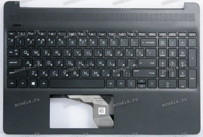 Keyboard HP 15-ef, 15-dy, 15-dw, 15s-eq, 15s-eq004ur, 15s-fq чёрная в тёмно-сером топкейсе русифицированная (L91269-251, EA0P5009050, KTA 4D0P5TSTP00, PMXAE0P5700240, 2H-AB3RUQ13211, DD2031, EA0P500905A, L87771-251, SP5CD01223YR) +Topcase