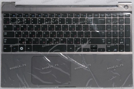 Keyboard Samsung NP700Z5 чёрная в сером металлике,  русифицированная  (BA75-03347C)+Topcase