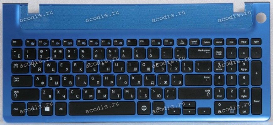 Keyboard Samsung NP350E5С, NP355V5C синяя русифицированная (BA75-04095C, BA59-03270C)+Topcase