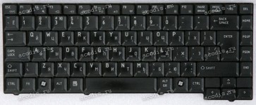 Keyboard Toshiba Satellite L40, L45 чёрная матовая русифицированная (V011162DK1, 04GNQA1KRU00) (Black/Matte/RUO) чёрная матовая