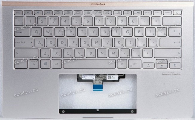 Keyboard Asus UX434FA-2S90NB0MQ6-R31RU0 серебристая, русифицированная (90NB0MQ6-R31RU0)+Topcase