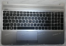Keyboard HP 250 G8, 255 G8, Pavilion 15-dw, 15-gw (M31100-251, 71NHH732045, 7H2140, AM2H8000100, AP2HB8000541, M34618-251) русифицированная чёрная матовая в серебристом топкейсе SPS-TOP COVER ASV W/KBD AHS RUSS