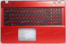 Keyboard Asus X541UV-3F красный, русифицированный (13N0-ULA0J01, 13NB0CG4AP0301, 90NB0CG4-R32RU0) + topcase