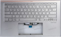 Keyboard Asus UX434FL-2S серебристая русифицированная (90NB0MP6-R31RU0, 13N1-94A0A11)+Topcase