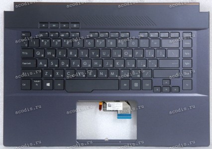 Keyboard Asus W500G5T-2I тёмно-серая, русифицированная (90NB0PW1-R31RU0, 13N1-AVA0411)+Topcase c подсветкой