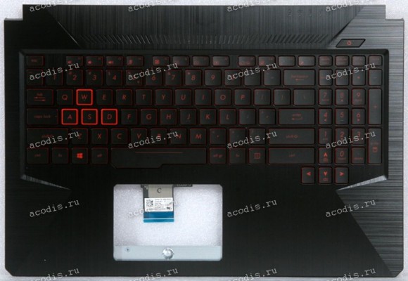 Keyboard Asus FX504GD-1A чёрная нерусифицированная (90NR00J1-R31UI1, 3BBKLTAJNKAO)+Topcase