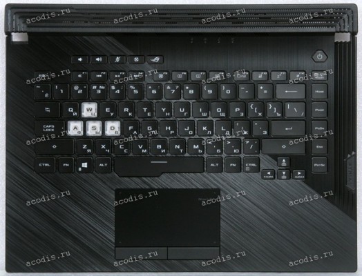 Keyboard Asus G531GT, G531GV-1C, G531GW чёрная матовая русифицированная (90NR01I3-R30RU0, 13N1-8HA0F01)+Topcase