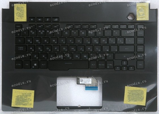 Keyboard Asus GU502LW-2A чёрная матовая русифицированная (90NR02W2-R30RU0, 6053B1798401)+Topcase