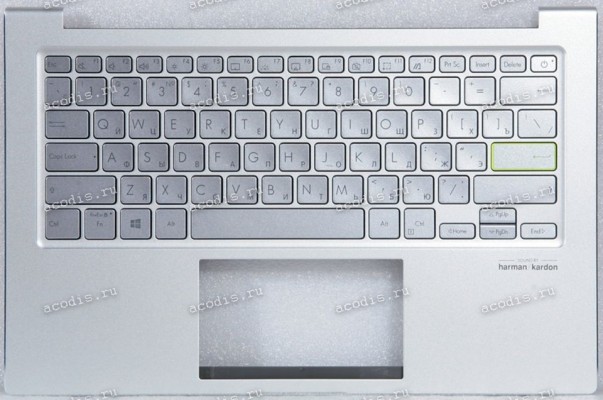 Keyboard Asus X321JA-8W серебристая русифицированная (90NB0Q53-R31RU0, 13N1-AYA0411)+Topcase