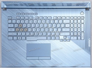 Keyboard Asus G731GU-1F светло-голубая русифицированная (90NR01T6-R37RU0, 13N1-9BA0N01)+Topcase