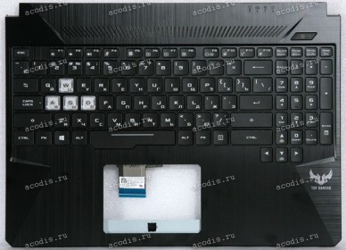 Keyboard Asus FX505DU-1A чёрная матовая русифицированная (90NR0271-R31RU0, 13N1-5JA0901)+Topcase