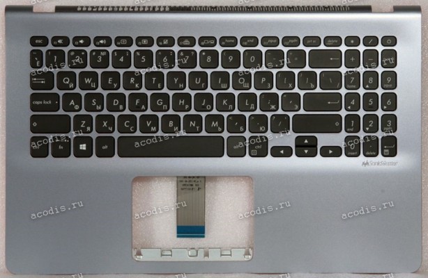 Keyboard Asus X530UA-1B серая русифицированная (90NB0I92-R32RU0, 13NB0IA2P03012)+Topcase