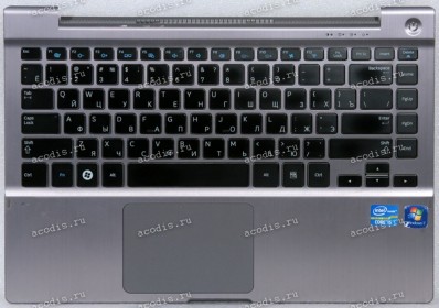 Keyboard Samsung NP700Z3A, NP700Z3A-S01RU чёрная на сером, русифицированная  (BA75-03515C, CNBA5903125C, BA59-03125C) + Topcase