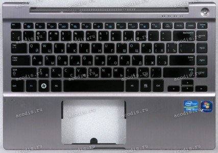 Keyboard Samsung NP700Z3A, NP700Z3A-S01RU чёрная на сером, русифицированная (BA75-03515C, CNBA5903125C, BA59-03125C) + Topcase