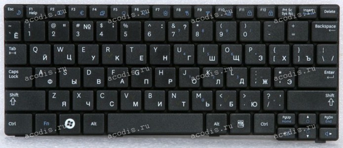 Keyboard Samsung NP-N100, N102, N145, N148, N150, N151, NB30 (p/n: BA59-02686C) (Black/Matte/RUO) чёрная