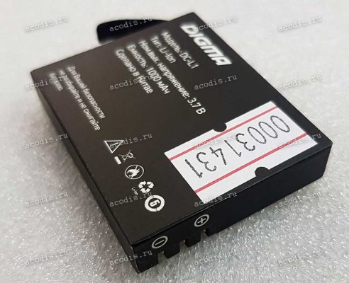 АКБ Digma DiCam 450 (DC-L1, DC450, 3,7v, 1000mAh, 3 pin, 45.2*36,2*8.6 мм) SP16825, SP15190