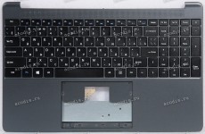 Keyboard Digma EVE 15 P417 ES5063EW, EVE 15 P418 ES5064EW + topcase (ZX-366-6) SP14592, SP22053 (Black/Matte/RUO) черная матовая русифицированная с черным топкейсом