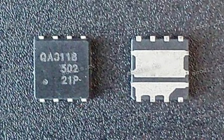 Микросхема UPI QA3118, QA3118M6N QFN-8 30V Asymmetric Dual N-Channel Power MOSFET