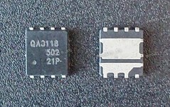 Микросхема UPI QA3118, QA3118M6N QFN-8 30V Asymmetric Dual N-Channel Power MOSFET