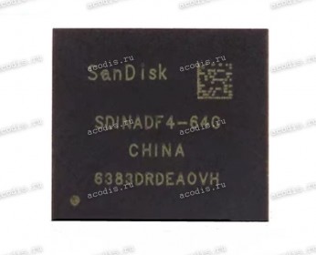 Микросхема SanDisk SDINADF4-64G-1002K 64GB TFBGA153 FW:CS1.12D FLASH (Asus p/n: 03100-00137600) NEW original