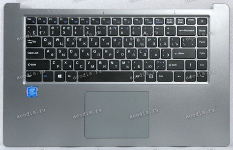 Keyboard Digma EVE 15 C423 ES5069EW + topcase (MB300-11-1 YJ-807) ES5069EW SP17451 (Black/Silver/Matte/RUO)