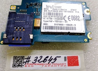CardReader board Sony PCG-4G1L (p/n:TVK1179227)