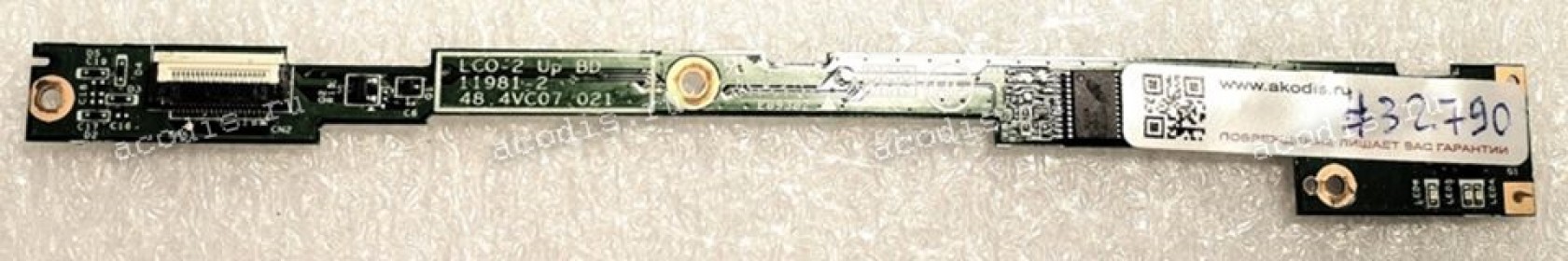 Power Button board Lenovo ThinkPad X230t, X230 Tablet 3438-A52 TP00019B (55.4VC04.011G, LCO-2 Up BD 11981-2 48.4VC07.021) EPF021U