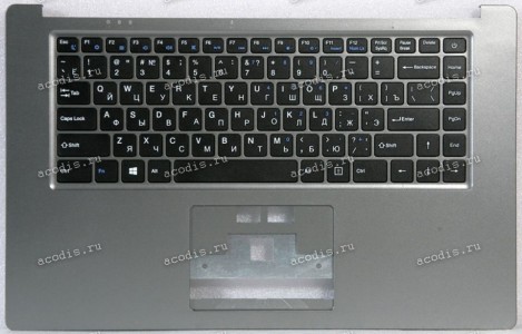 Keyboard Digma EVE 15 C419 ES5065EW + topcase (300-11-1 YJ-807) ES5065EW SP17571 (Black/Silver/Matte/RUO)