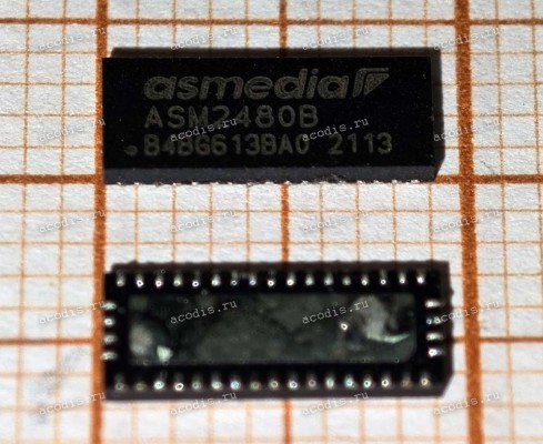 Микросхема ASMedia ASM2480B с разбора - QFN-42 8 channel, 2:1 Mux/DeMux Switch with siganls enable