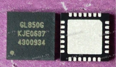 Микросхема Genesys Logic GL850G, GL850G-OHY60, GL850G-OHYXX QFN-28 HUABEI/HQ11111283000 (Asus p/n: 06039-00220000) USB 2.0 Hub Controller NEW original